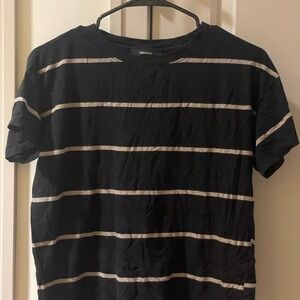Black Striped Forever 21 T-Shirt